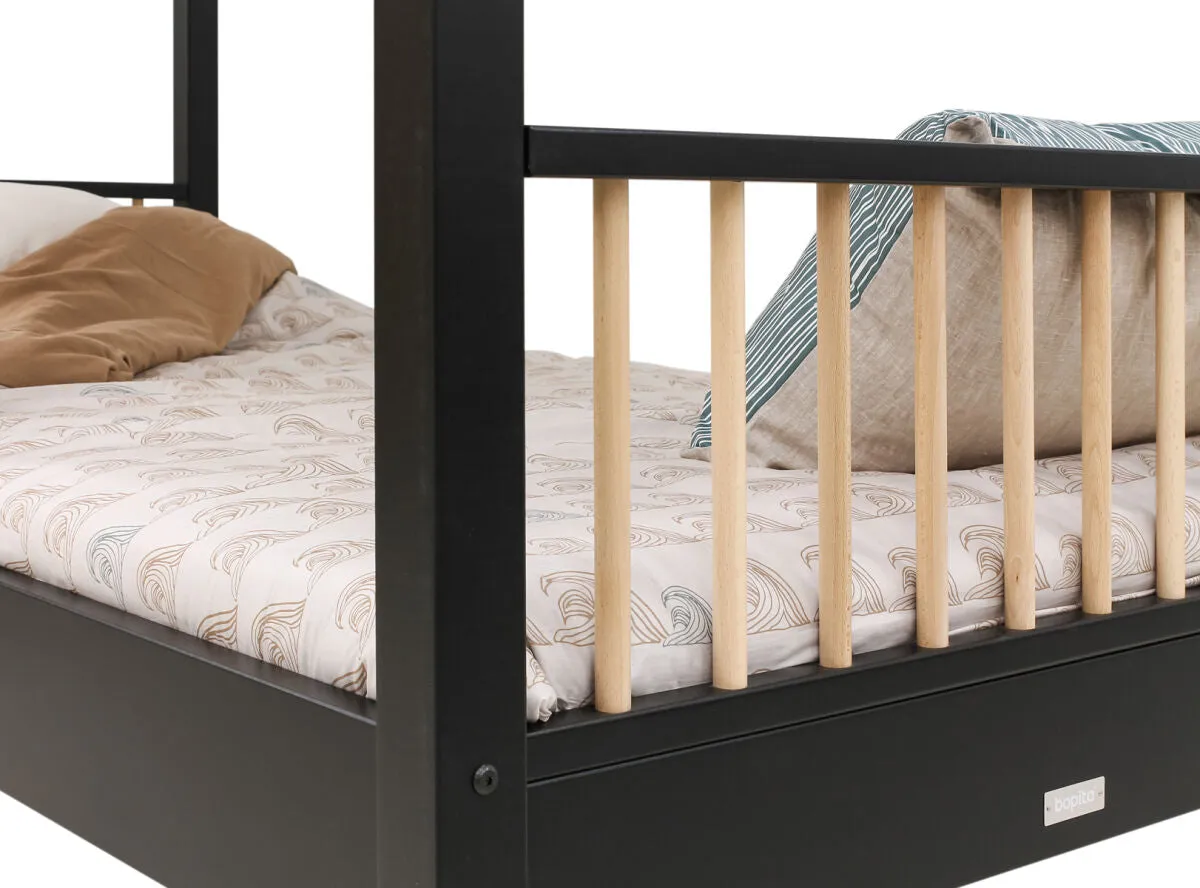 Ivo Bunk Bed Black/Natural