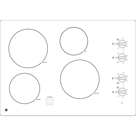 JP3030DWBB GE® 30" Built-In Knob Control Electric Cooktop