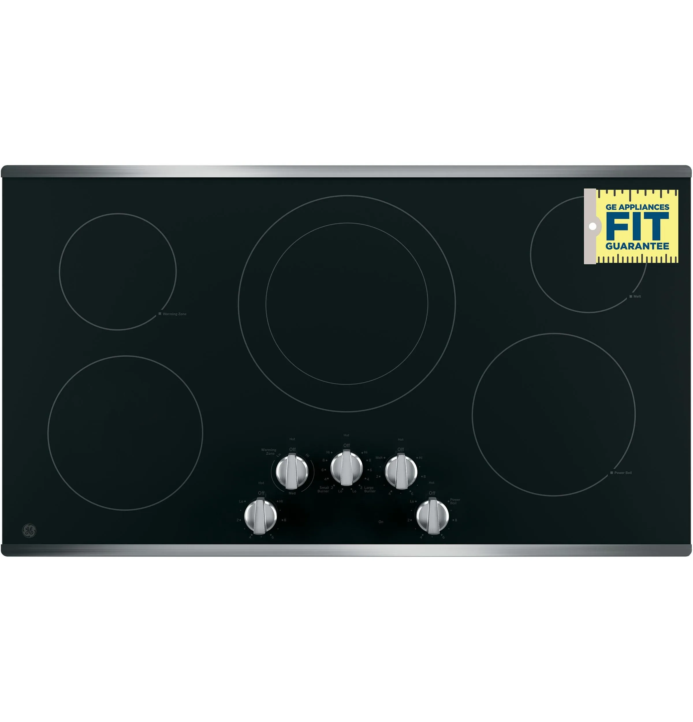 JP3036SLSS GE® 36" Built-In Knob Control Electric Cooktop