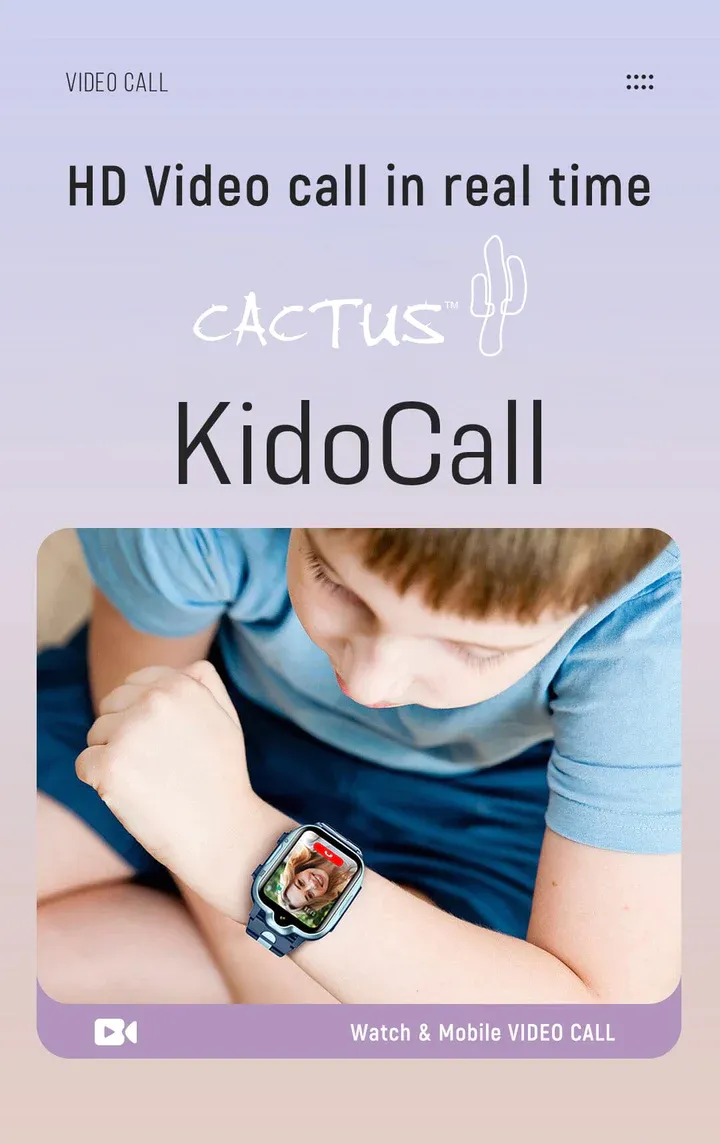 Kidocall - 4G Smartwatch, Phone & GPS Tracking for Kids - Pink