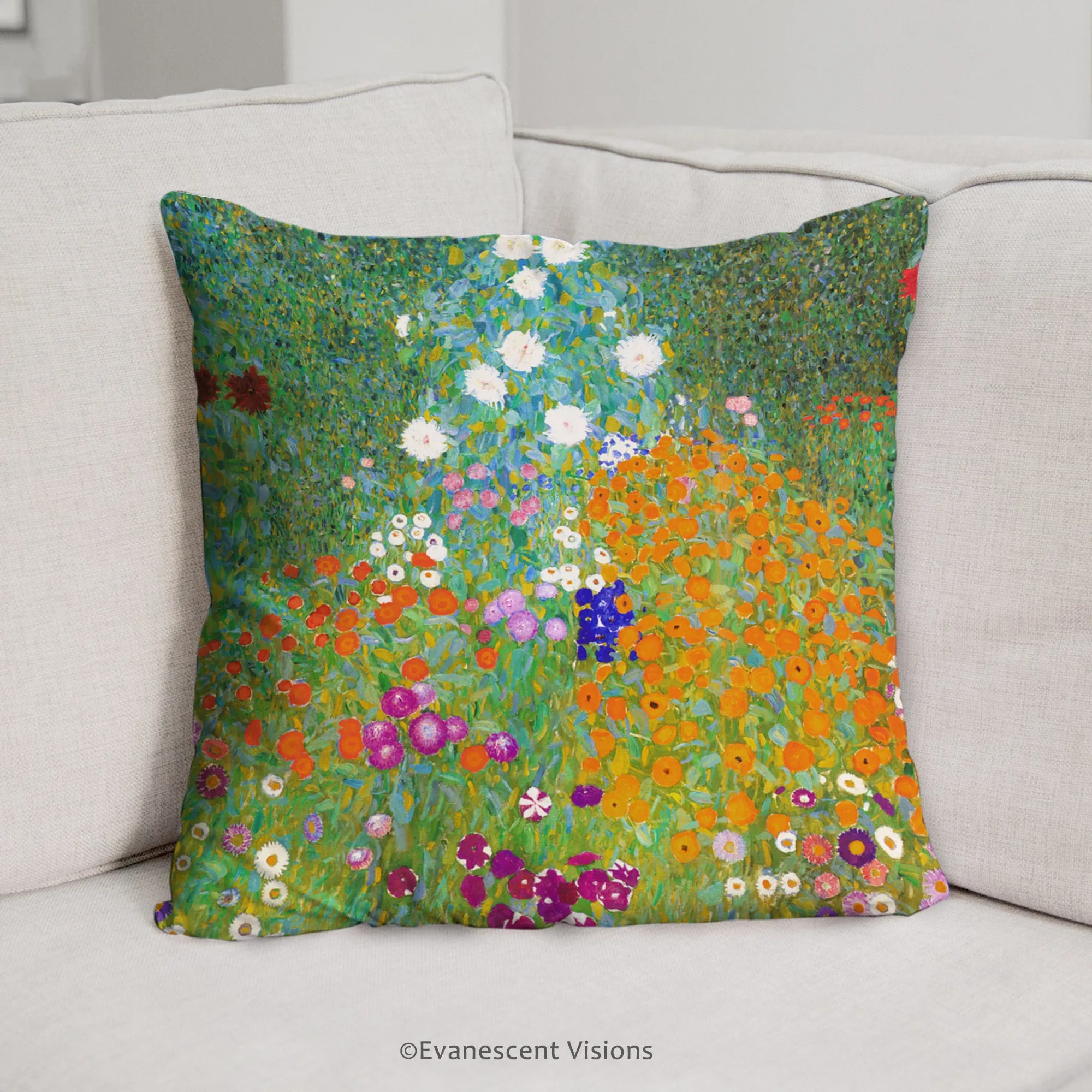 Klimt Bauerngarten Floral Art Cushion