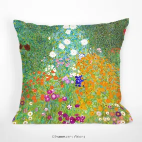 Klimt Bauerngarten Floral Art Cushion