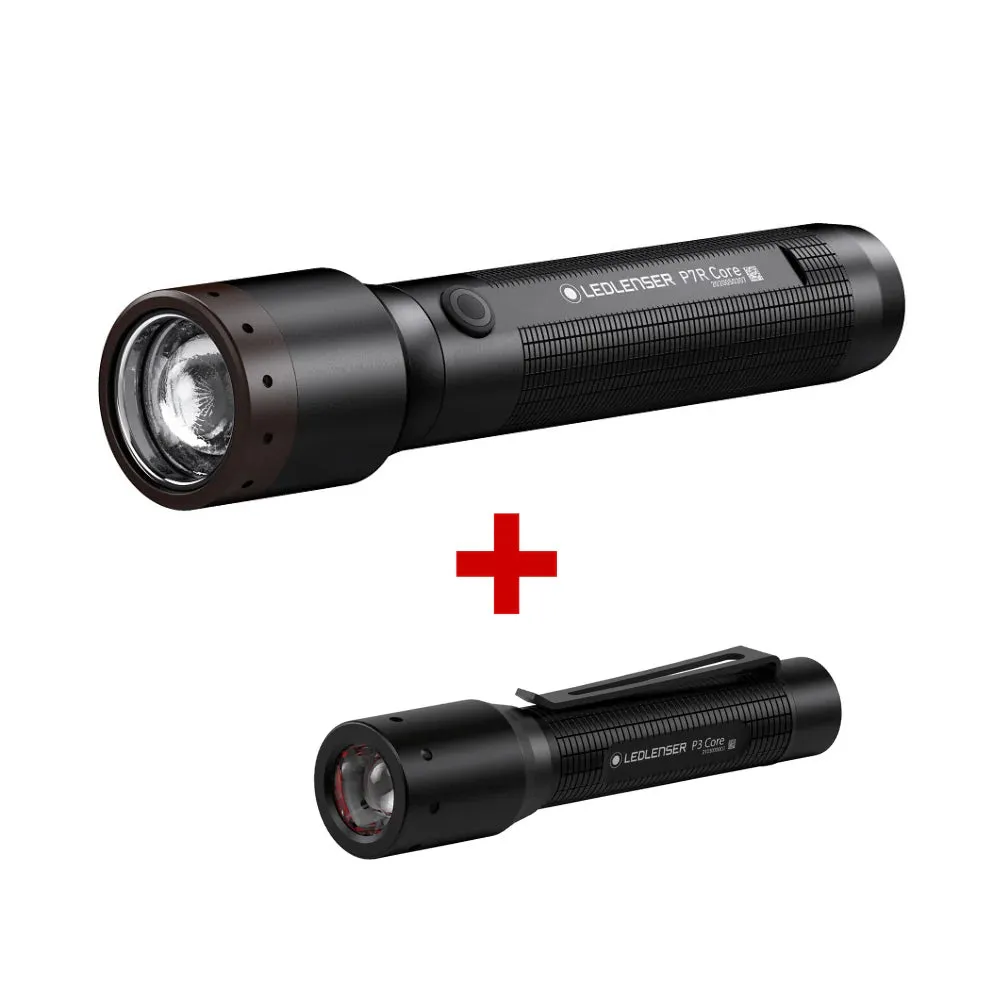 Led Lenser P7R Core Rechargeable Torch   P3 Core Torch Twin Pack