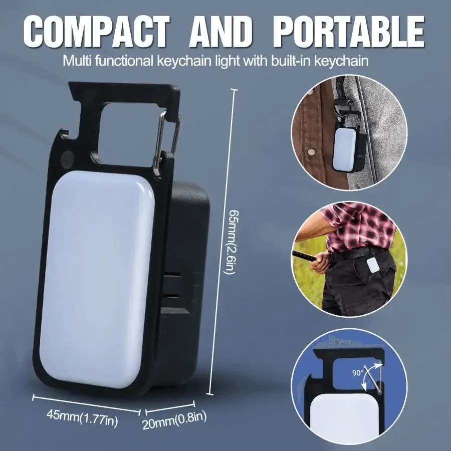 Led Rechargeable Keychain Light Pocket-Sized Camping Light