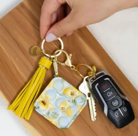 Light Blue Floral Pop Keychain