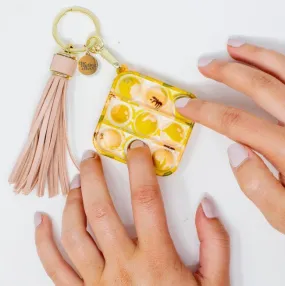 Light Grene FloralPop Keychain