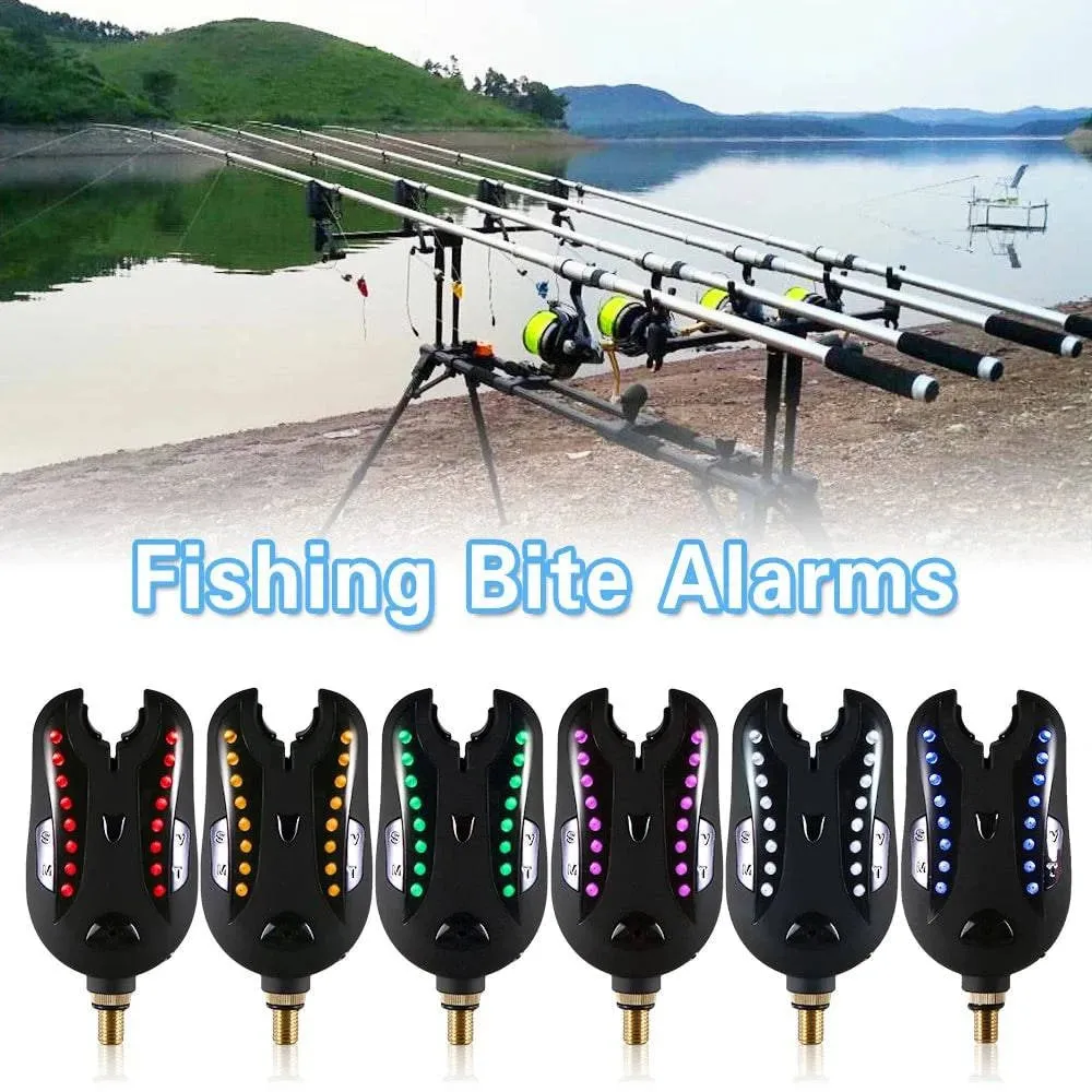 Lixada Fishing Alarm Fishing Bite Alarm Sound Alert Kit Fishing Led Alarm Indicator For Outdoor Fishing Tools