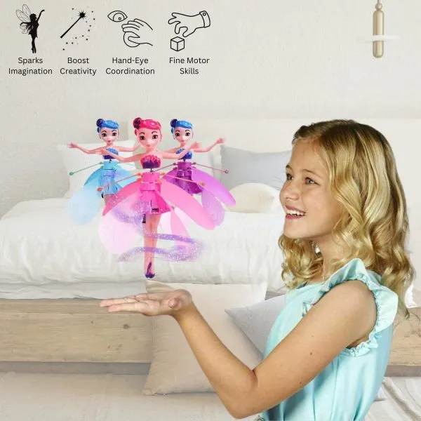 Magical Flying Fairy Doll,hand Sensor Control / Sky Dancers Flying Toy, (random Color)