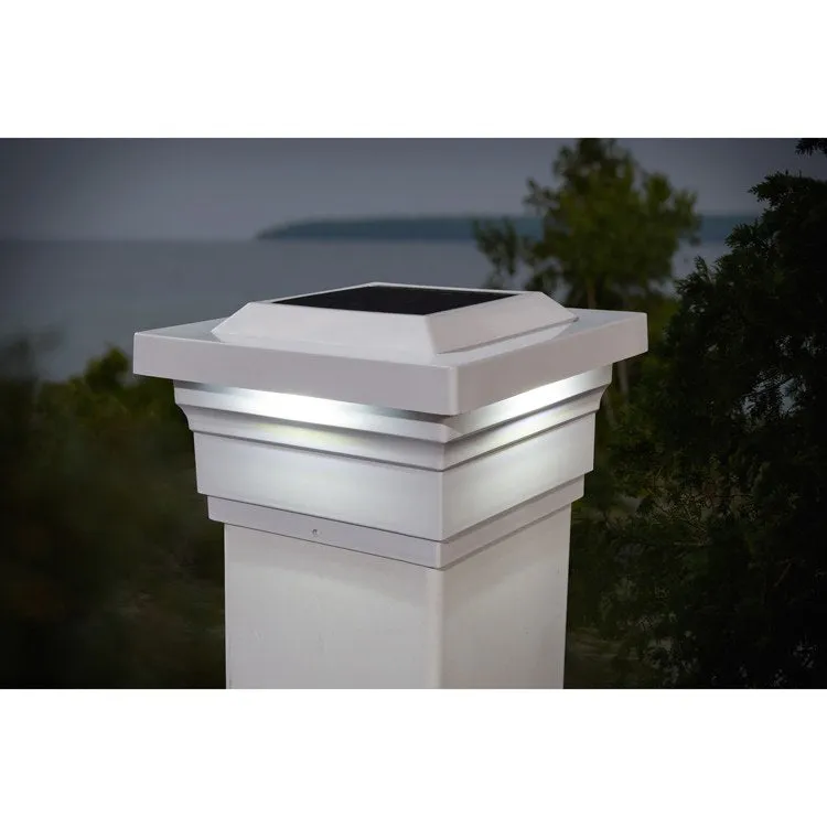 Majestic 5" x 5" PVC Solar Post Cap - White
