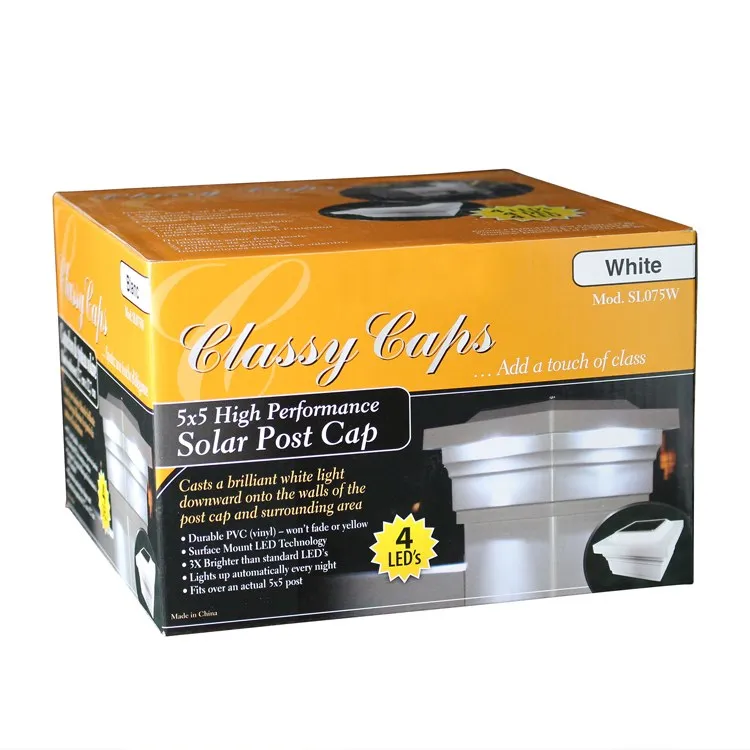 Majestic 5" x 5" PVC Solar Post Cap - White