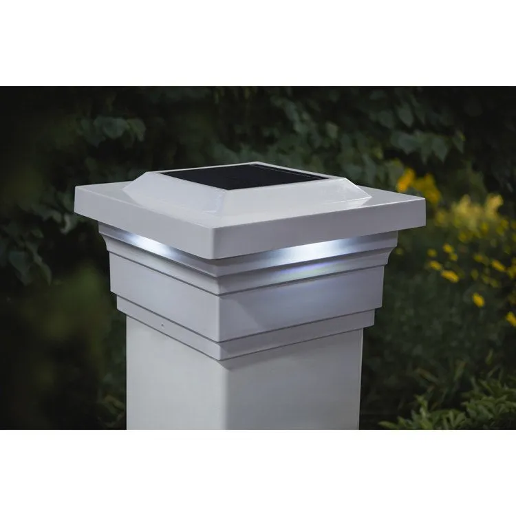 Majestic 5" x 5" PVC Solar Post Cap - White