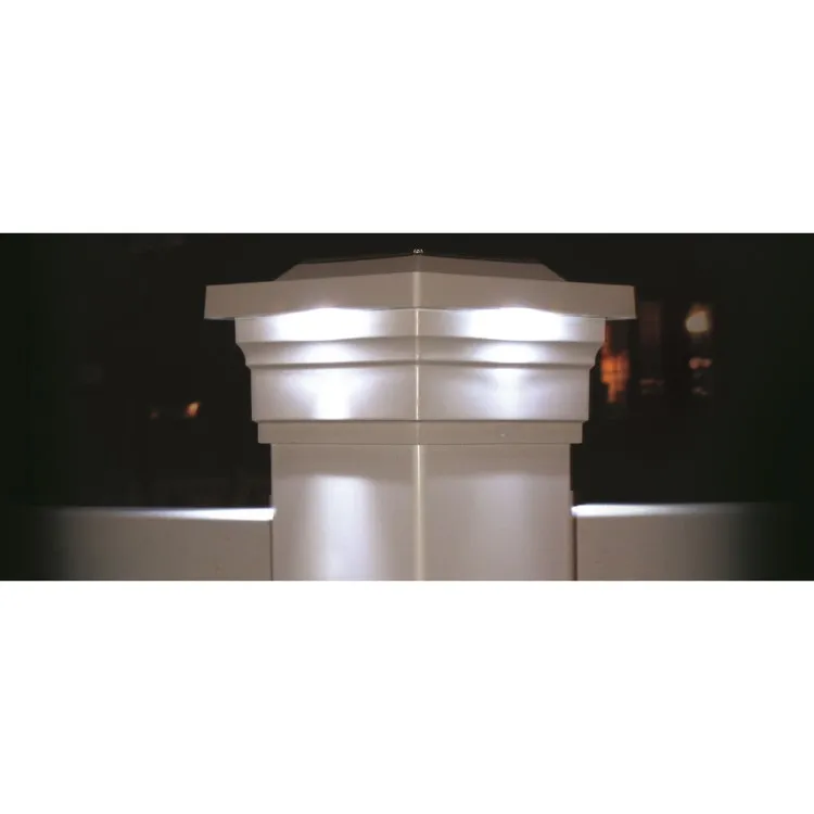 Majestic 5" x 5" PVC Solar Post Cap - White