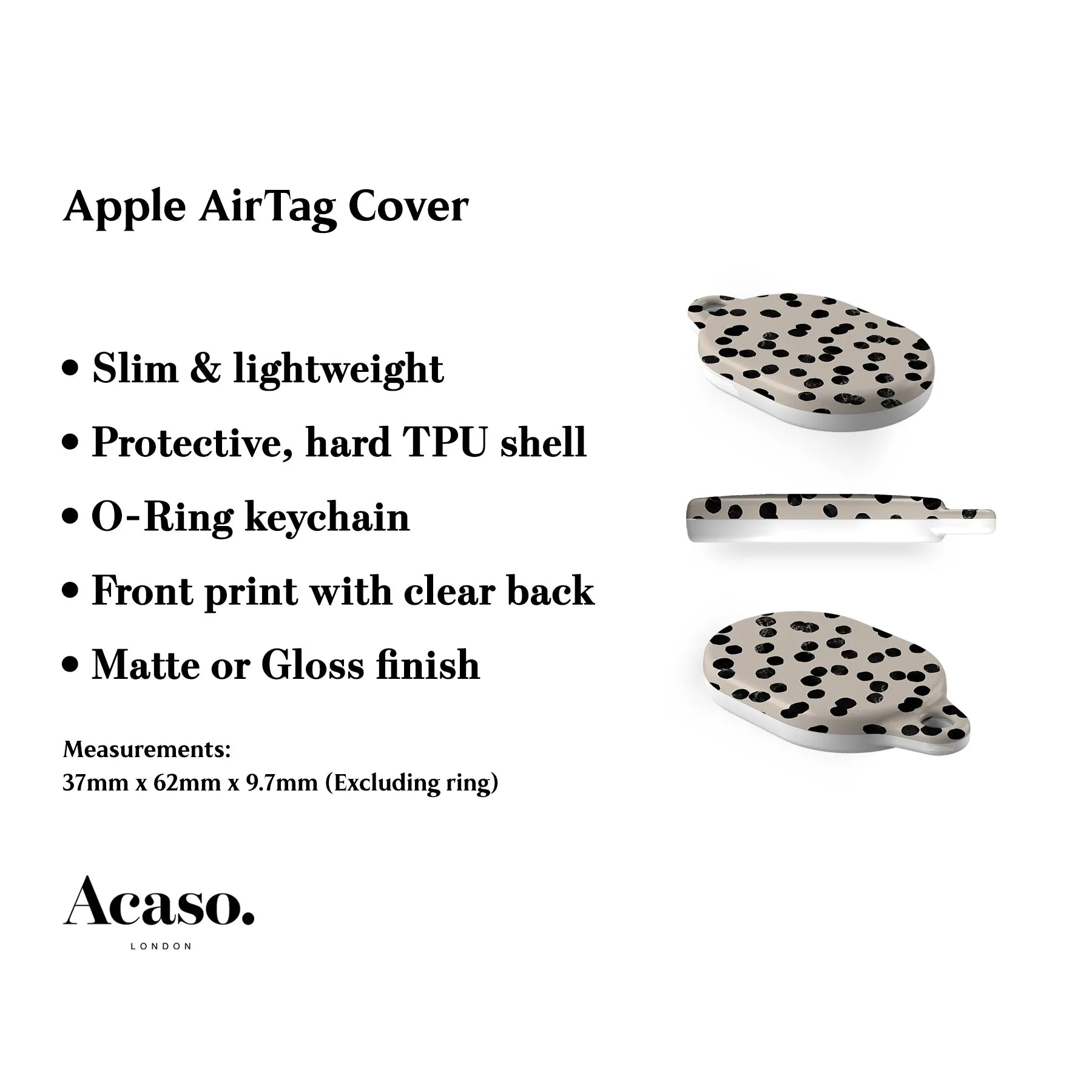 Marbled Dots AirTag Holder