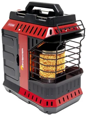 Mr. Heater Buddy FLEX F600100 Portable Radiant Heater, 1 lb Minimum Fuel Tank, Propane, 11,000 Btu/hr BTU, Red :EA: QUANTITY: 1