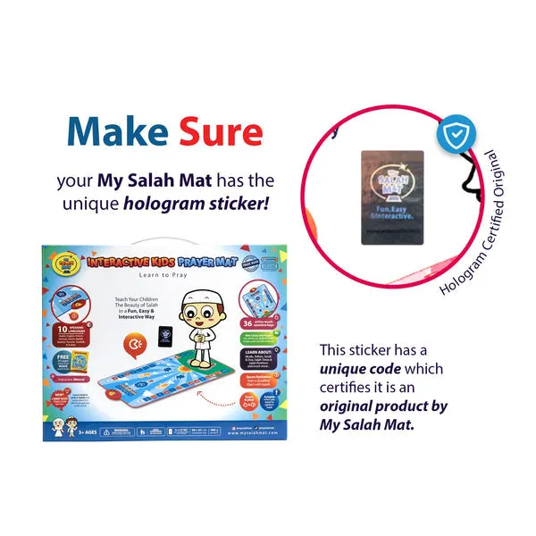 My Salah Mat - Interactive Prayer Mat - Kids Blue