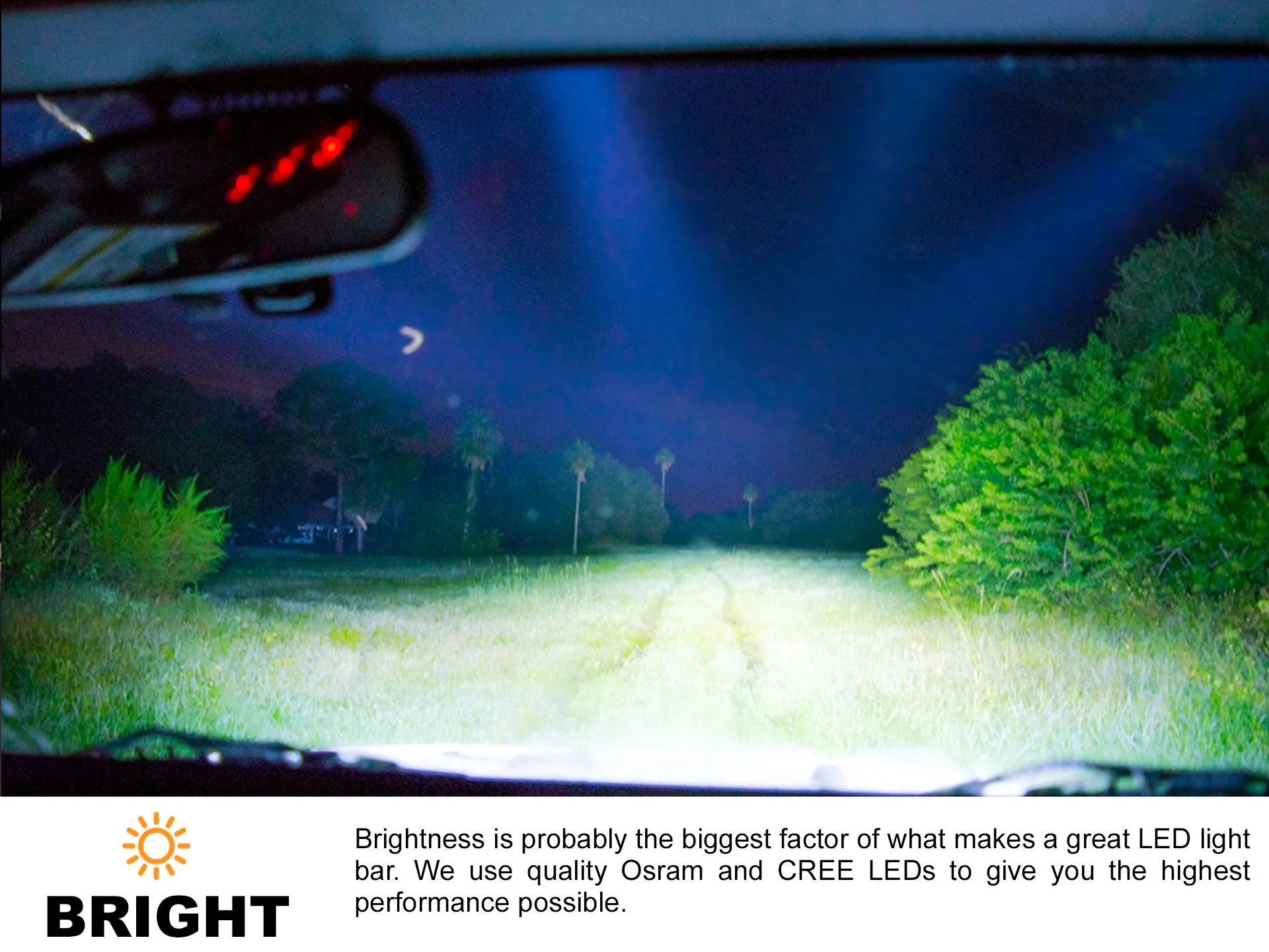 New - 50 Inch Single Row: Black Oak LED Pro Series 3.0 LED Light Bar - Combo, Spot, or Flood Optics (150w/250w)