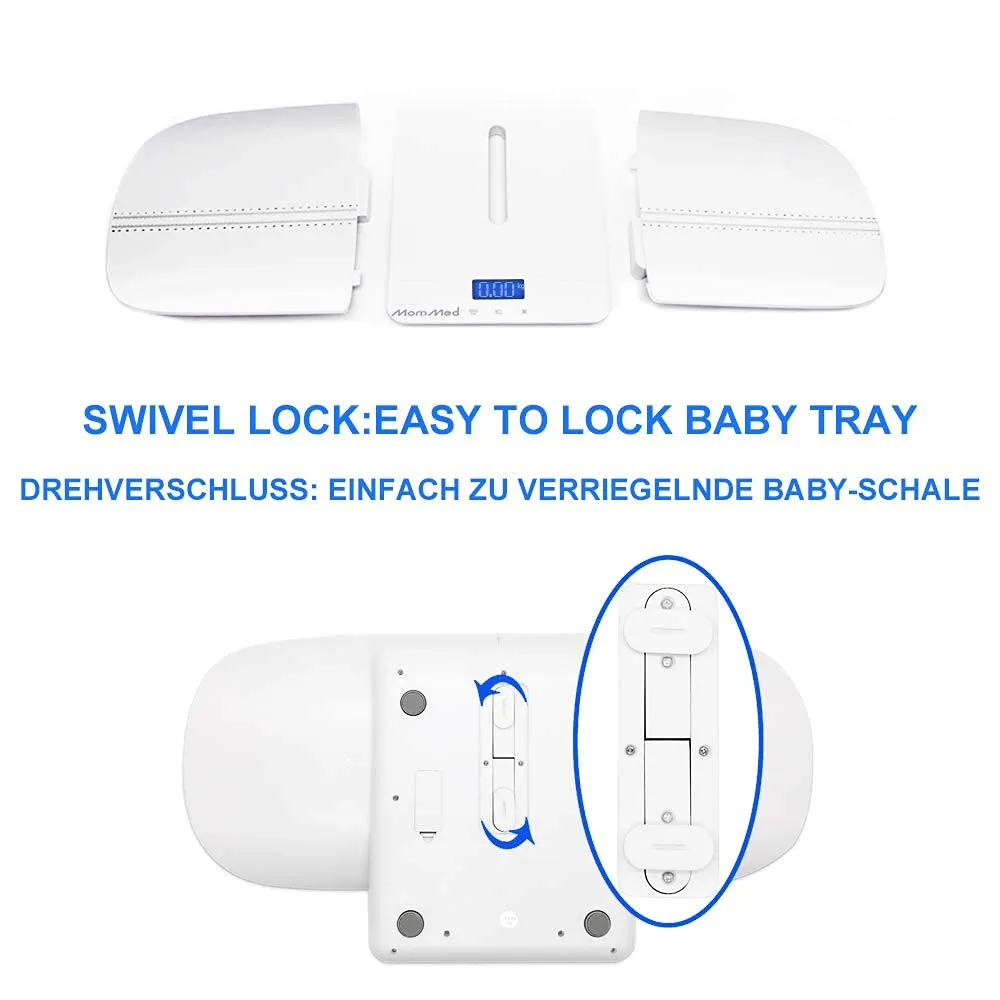 NEW MomMed 24 Inch Baby Scale, Multi-Function Toddler Scale, 4 Units (kg/oz/lb/lb:oz) Switchable Digital Baby Scale, Infant Scale with Hold Function, Weight and Height Track, Accuracy 10g, Retails $80