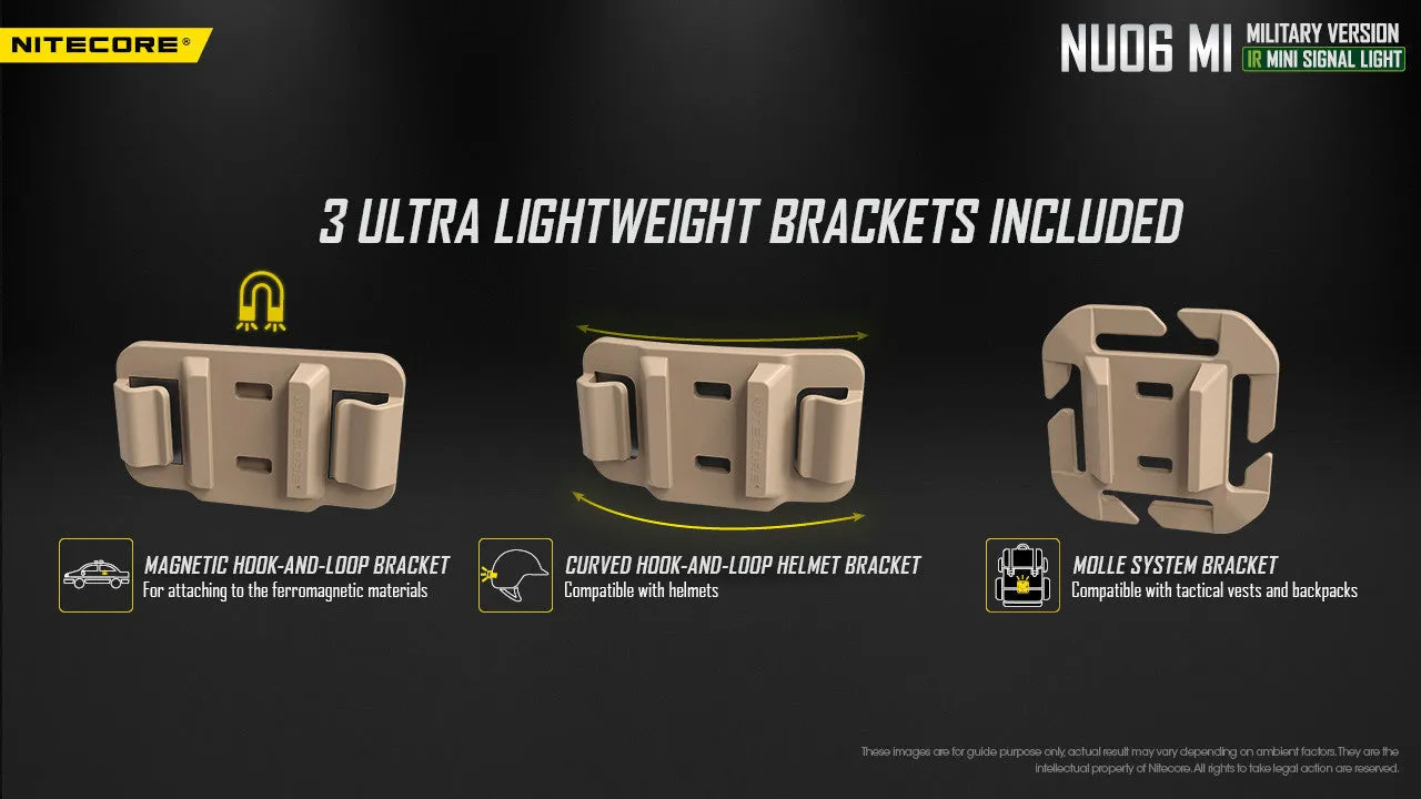 Nitecore NU06-MI Signal & Safety Light w/ Infrared  (Red/Green/Blue/IR | USB-C Rechargeable)