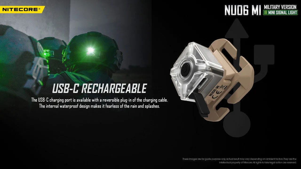 Nitecore NU06-MI Signal & Safety Light w/ Infrared  (Red/Green/Blue/IR | USB-C Rechargeable)