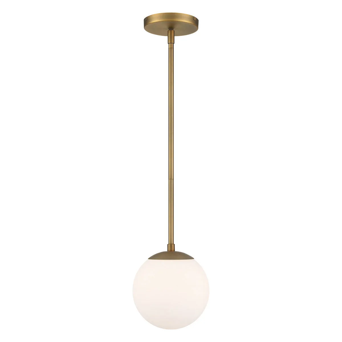 Niveous 7 In LED Pendant Light Brass Finish