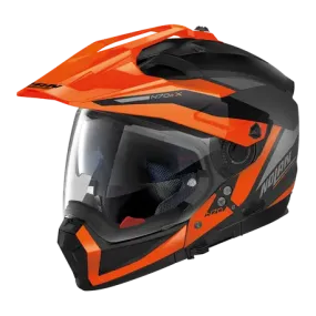 Nolan N70-2 Adventure Stunner Flat Black Orange Motorcycle Helmet