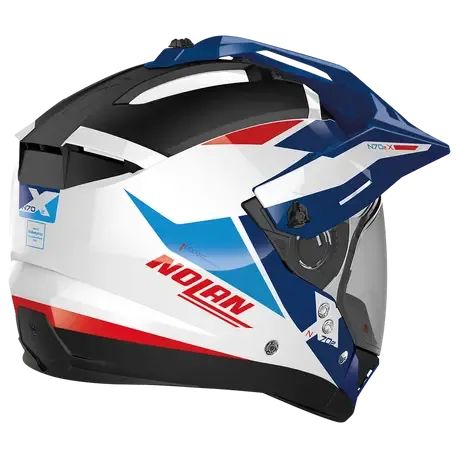 Nolan N70-2 Adventure Stunner Metal White Red Blue Motorcycle Helmet