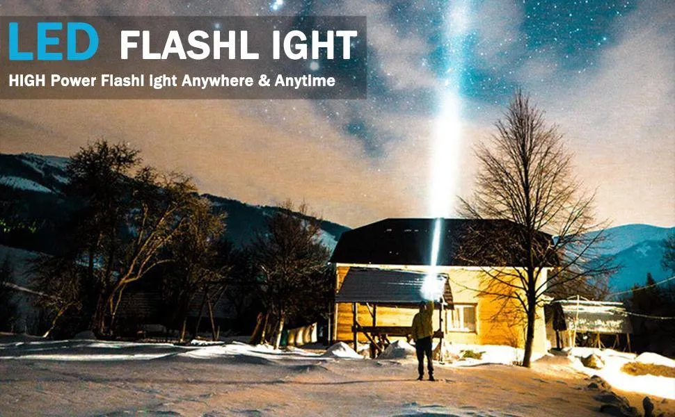 OGPIGGJA Led Flashlight 90000 Lumens.