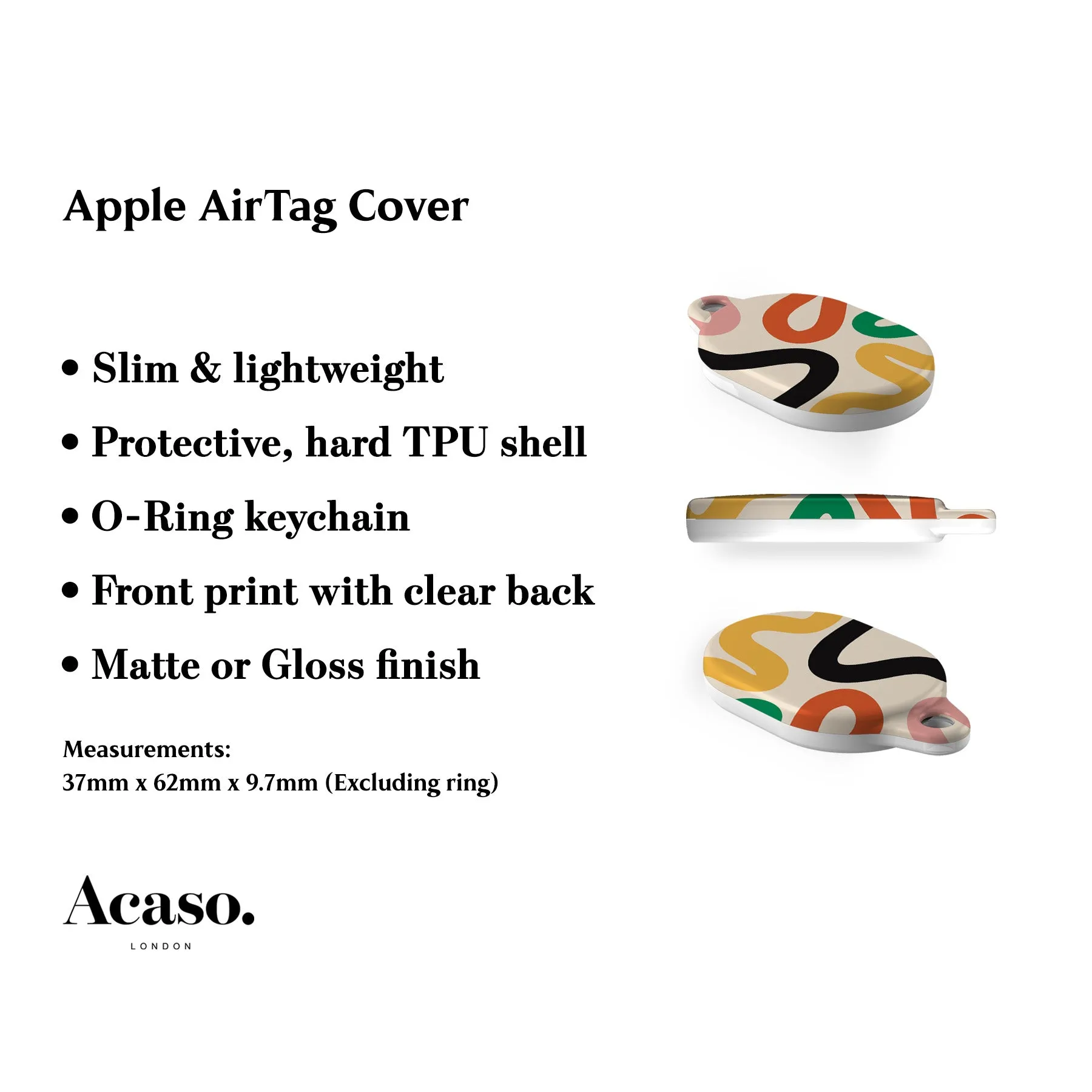 Organic Shapes AirTag Holder