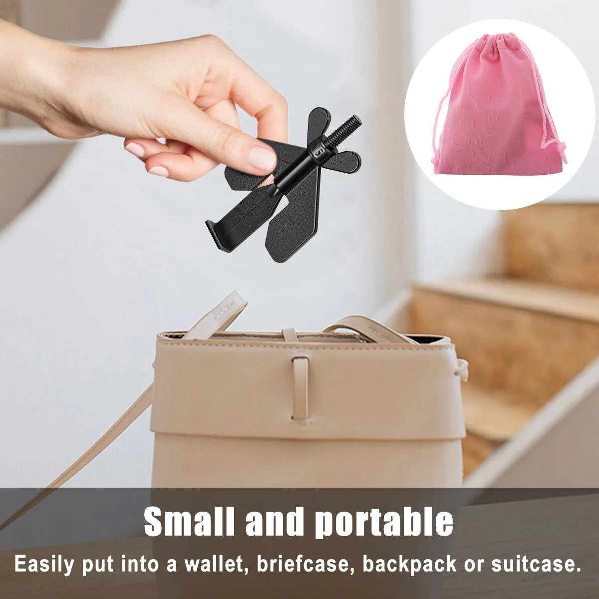 Portable Door Lock Home Security Hotel Safety Stainless Steel Privacy Extra Security Lock anti Theft