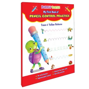 Purple Turtle My First Book of Pencil Control: Patterns Practice book for kids ( Full Color Pages): 3 Pencils, a Eraser and a Sharpener Free!
