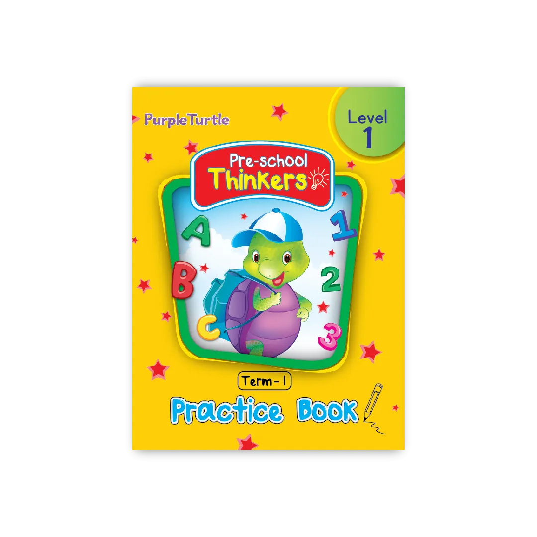 Purple Turtle Thinkers Level 1 Term 1 Practice Book for Nursery Kids