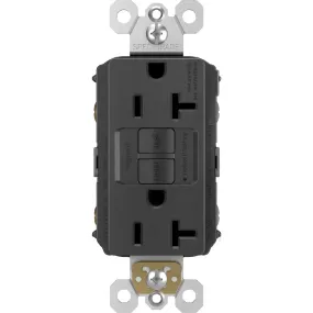 radiant 20A GFCI Self-Test Decorator Duplex Receptacles, Black