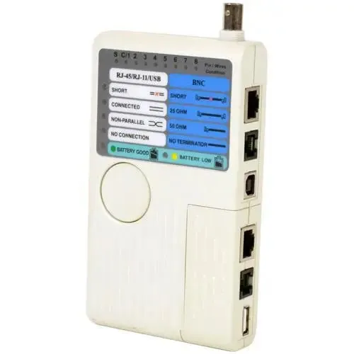 RJ45 UTP/STP USB RJ11/RJ12/BNC/RCA Remote Cable Wire Tester