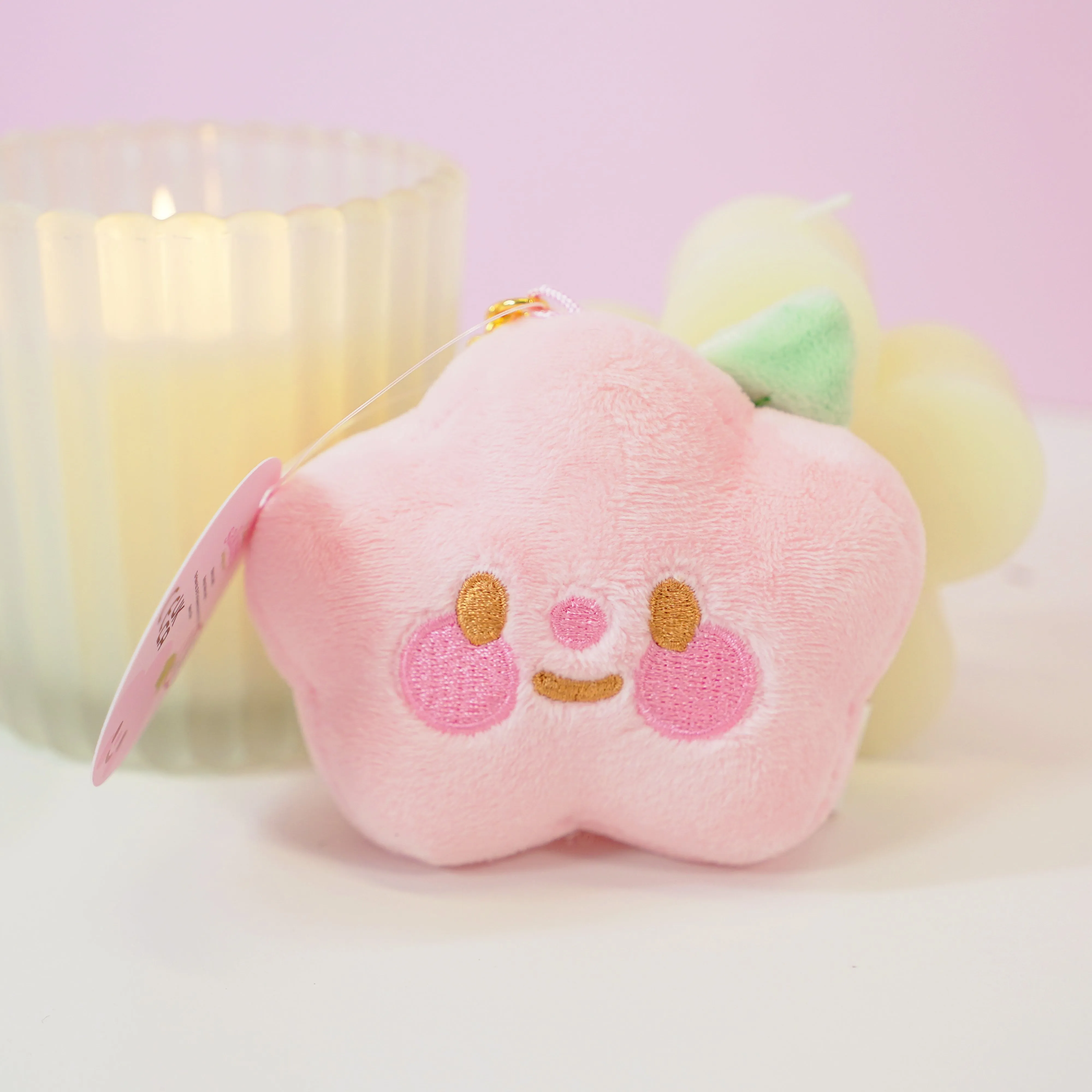 Sakura Flower Keychain Plushie - Cute Soft Plush Keychain Accessory for Bags & Keys