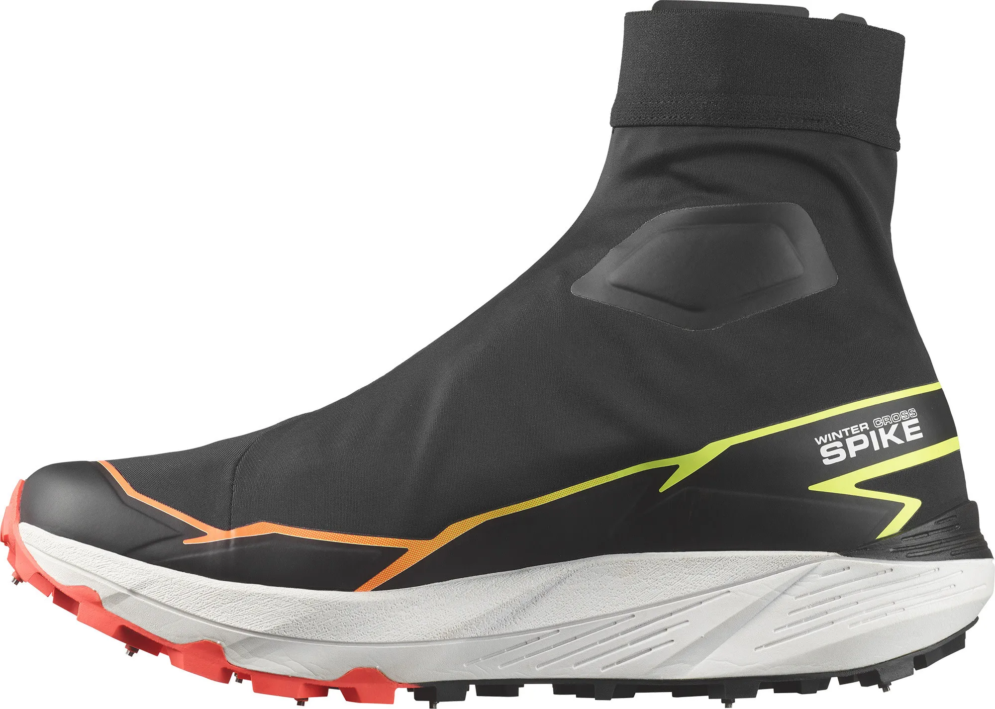 Salomon Unisex Winter Cross Spike Black/Fiery Coral/Safety Yellow | Buy Salomon Unisex Winter Cross Spike Black/Fiery Coral/Safety Yellow here | Outnorth