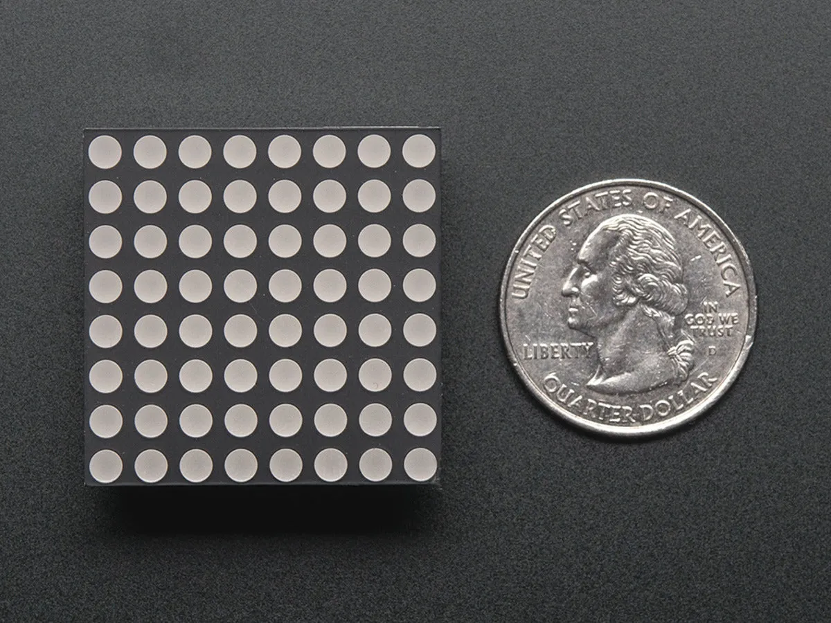 Small 1.2\" 8x8 Ultra Bright Blue LED Matrix"