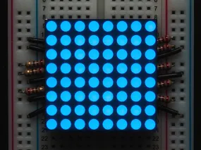 Small 1.2\" 8x8 Ultra Bright Blue LED Matrix"