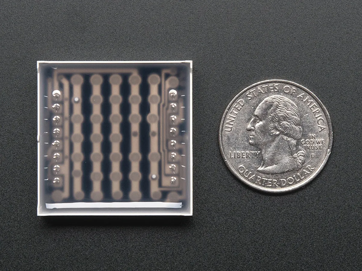 Small 1.2\" 8x8 Ultra Bright Yellow-Orange LED Matrix"