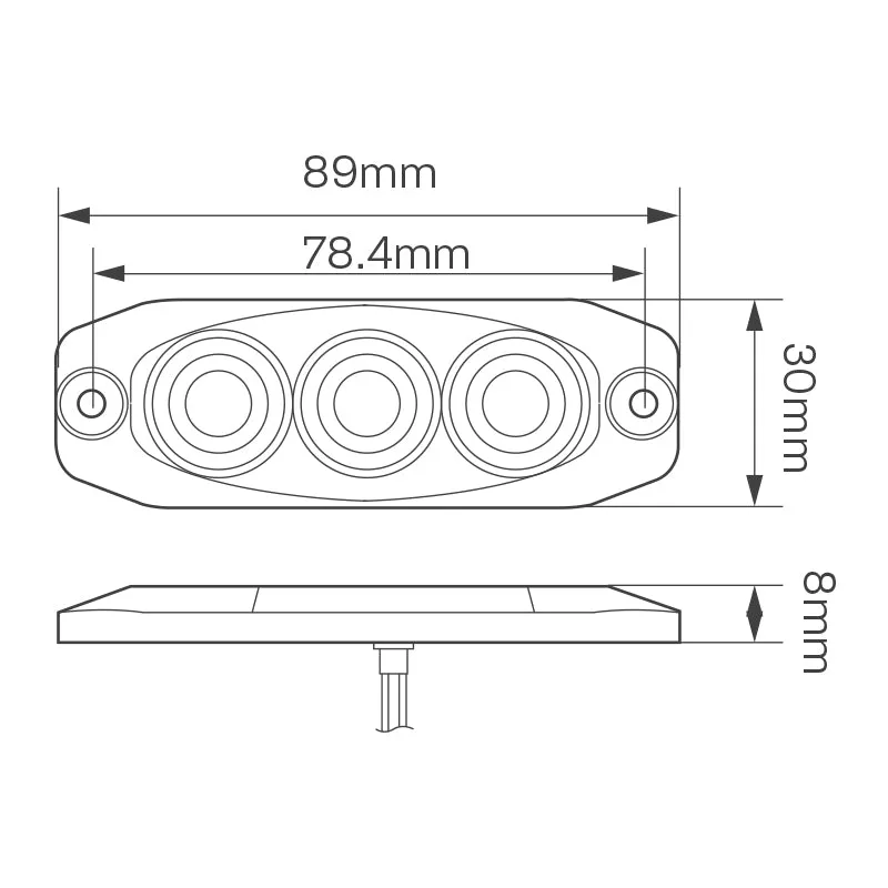 Small Low Profile Fog Lamp by LED Autolamps 11 Series