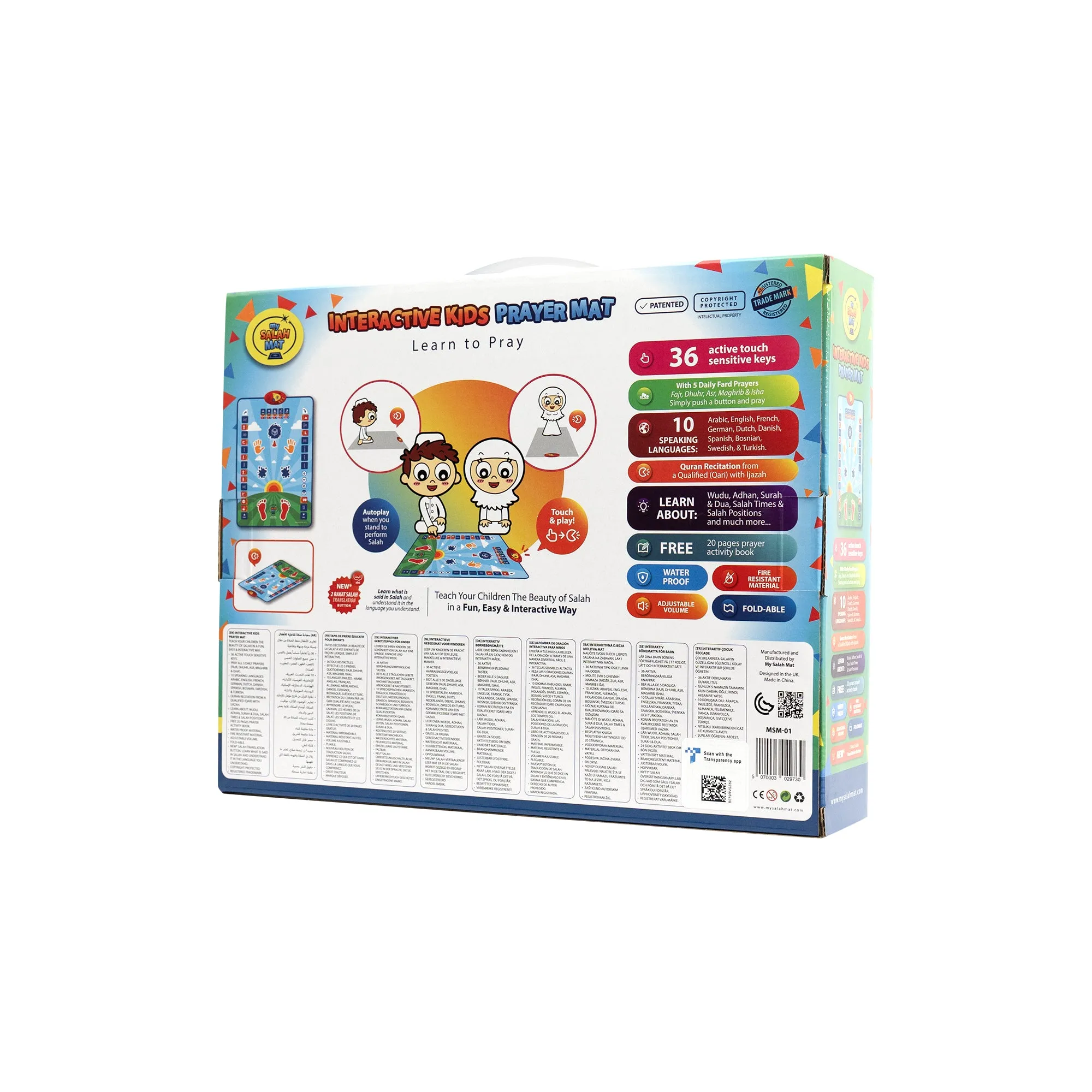 Smart Interactive Kids Prayer Mat | Now with Salah Translation | Ramadan & Eid Gift