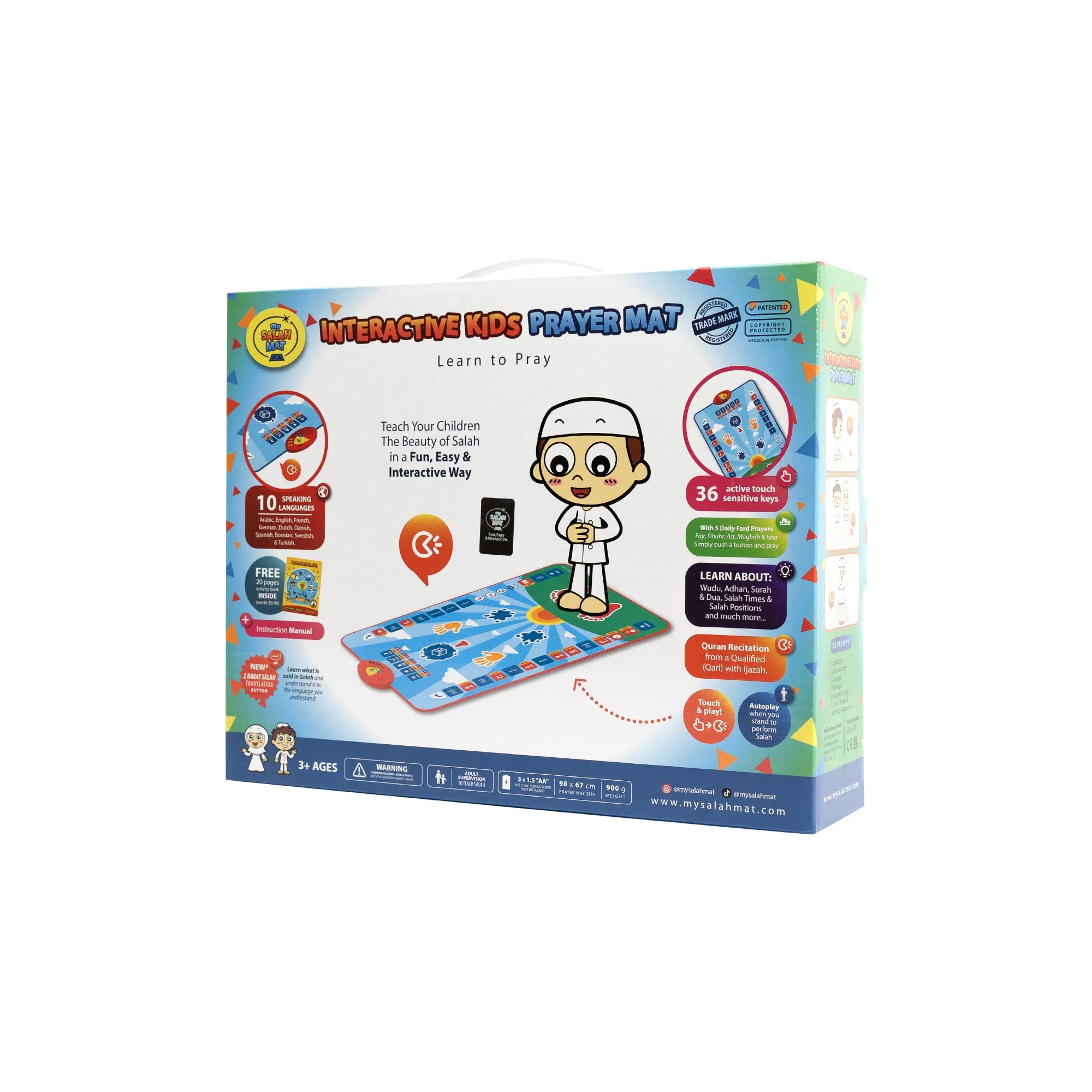 Smart Interactive Kids Prayer Mat | Now with Salah Translation | Ramadan & Eid Gift