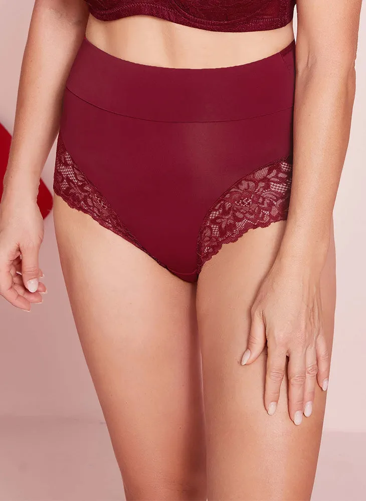 Sorella Sheen Lace II Extra High Rise Panty S24-081360 (Plus Size Design)