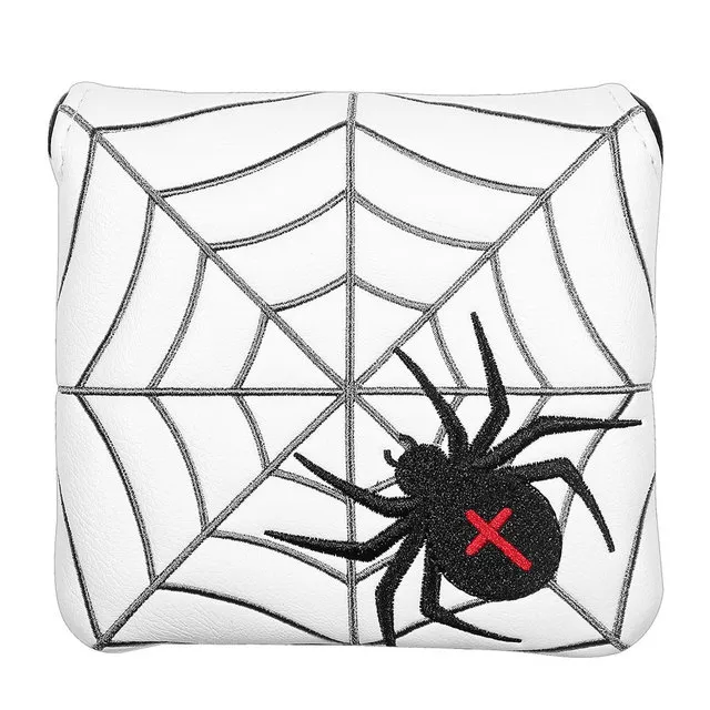 Spider Embroidery Square Mallet Putter Head Cover