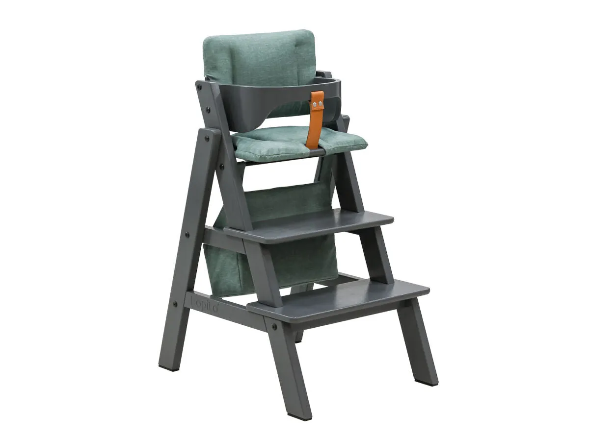 Stully High Chair with Brace Deep Grey