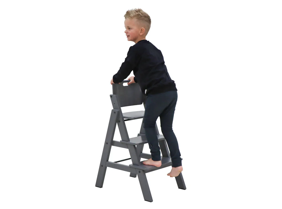 Stully High Chair with Brace Deep Grey