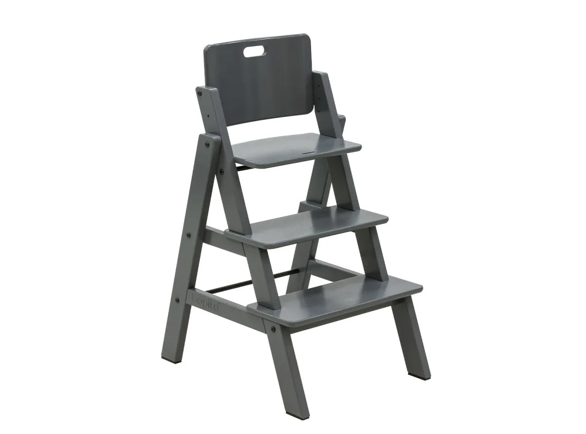 Stully High Chair with Brace Deep Grey