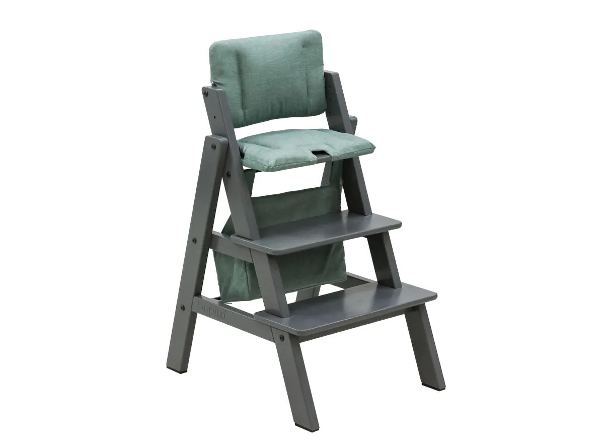 Stully High Chair with Brace Deep Grey