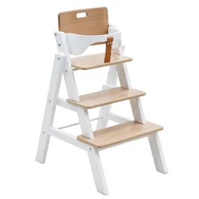 Stully High Chair with Brace White/Natural