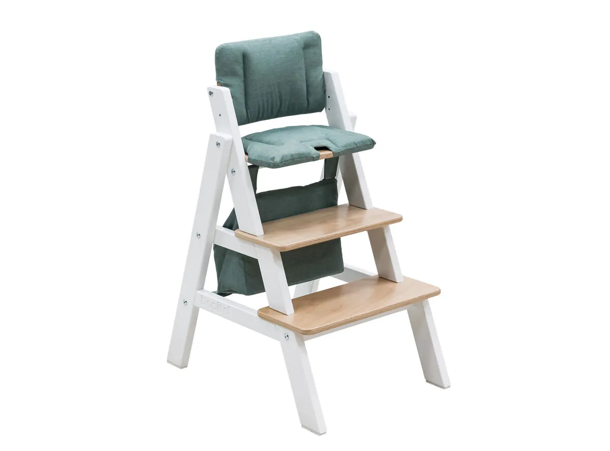 Stully High Chair with Brace White/Natural