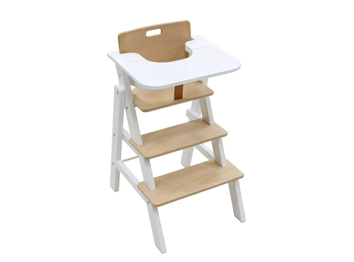 Stully High Chair with Brace White/Natural